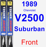 Front Wiper Blade Pack for 1989 Chevrolet V2500 Suburban - Vision Saver