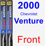 Front Wiper Blade Pack for 2000 Chevrolet Venture - Vision Saver