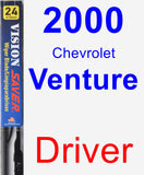 Driver Wiper Blade for 2000 Chevrolet Venture - Vision Saver