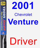 Driver Wiper Blade for 2001 Chevrolet Venture - Vision Saver