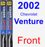 Front Wiper Blade Pack for 2002 Chevrolet Venture - Vision Saver