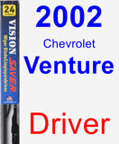 Driver Wiper Blade for 2002 Chevrolet Venture - Vision Saver