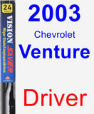 Driver Wiper Blade for 2003 Chevrolet Venture - Vision Saver