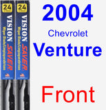 Front Wiper Blade Pack for 2004 Chevrolet Venture - Vision Saver