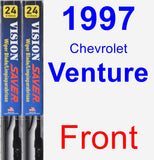 Front Wiper Blade Pack for 1997 Chevrolet Venture - Vision Saver