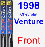 Front Wiper Blade Pack for 1998 Chevrolet Venture - Vision Saver