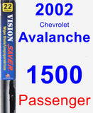 Passenger Wiper Blade for 2002 Chevrolet Avalanche 1500 - Vision Saver