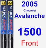 Front Wiper Blade Pack for 2005 Chevrolet Avalanche 1500 - Vision Saver