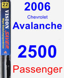 Passenger Wiper Blade for 2006 Chevrolet Avalanche 2500 - Vision Saver