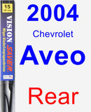 Rear Wiper Blade for 2004 Chevrolet Aveo - Vision Saver