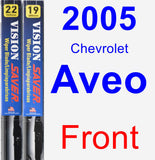 Front Wiper Blade Pack for 2005 Chevrolet Aveo - Vision Saver
