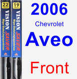 Front Wiper Blade Pack for 2006 Chevrolet Aveo - Vision Saver