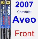 Front Wiper Blade Pack for 2007 Chevrolet Aveo - Vision Saver