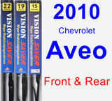 Front & Rear Wiper Blade Pack for 2010 Chevrolet Aveo - Vision Saver