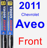 Front Wiper Blade Pack for 2011 Chevrolet Aveo - Vision Saver