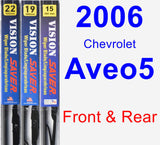 Front & Rear Wiper Blade Pack for 2006 Chevrolet Aveo5 - Vision Saver