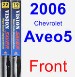 Front Wiper Blade Pack for 2006 Chevrolet Aveo5 - Vision Saver