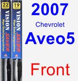 Front Wiper Blade Pack for 2007 Chevrolet Aveo5 - Vision Saver