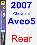 Rear Wiper Blade for 2007 Chevrolet Aveo5 - Vision Saver