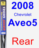Rear Wiper Blade for 2008 Chevrolet Aveo5 - Vision Saver
