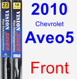 Front Wiper Blade Pack for 2010 Chevrolet Aveo5 - Vision Saver