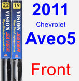Front Wiper Blade Pack for 2011 Chevrolet Aveo5 - Vision Saver