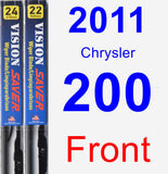 Front Wiper Blade Pack for 2011 Chrysler 200 - Vision Saver