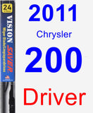 Driver Wiper Blade for 2011 Chrysler 200 - Vision Saver