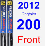 Front Wiper Blade Pack for 2012 Chrysler 200 - Vision Saver