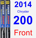 Front Wiper Blade Pack for 2014 Chrysler 200 - Vision Saver