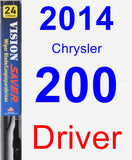Driver Wiper Blade for 2014 Chrysler 200 - Vision Saver