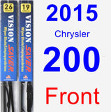 Front Wiper Blade Pack for 2015 Chrysler 200 - Vision Saver