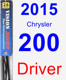 Driver Wiper Blade for 2015 Chrysler 200 - Vision Saver