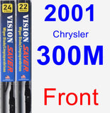 Front Wiper Blade Pack for 2001 Chrysler 300M - Vision Saver