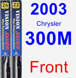 Front Wiper Blade Pack for 2003 Chrysler 300M - Vision Saver