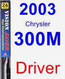 Driver Wiper Blade for 2003 Chrysler 300M - Vision Saver