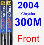 Front Wiper Blade Pack for 2004 Chrysler 300M - Vision Saver