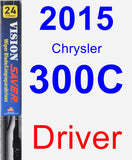 Driver Wiper Blade for 2015 Chrysler 300C - Vision Saver