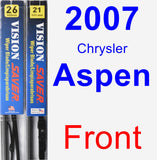 Front Wiper Blade Pack for 2007 Chrysler Aspen - Vision Saver