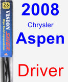 Driver Wiper Blade for 2008 Chrysler Aspen - Vision Saver