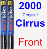 Front Wiper Blade Pack for 2000 Chrysler Cirrus - Vision Saver