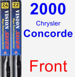 Front Wiper Blade Pack for 2000 Chrysler Concorde - Vision Saver