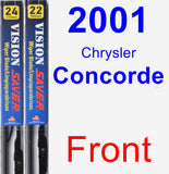 Front Wiper Blade Pack for 2001 Chrysler Concorde - Vision Saver