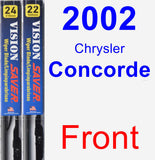 Front Wiper Blade Pack for 2002 Chrysler Concorde - Vision Saver