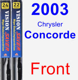 Front Wiper Blade Pack for 2003 Chrysler Concorde - Vision Saver