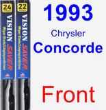 Front Wiper Blade Pack for 1993 Chrysler Concorde - Vision Saver