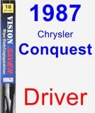 Driver Wiper Blade for 1987 Chrysler Conquest - Vision Saver