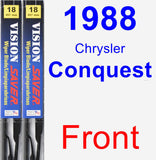 Front Wiper Blade Pack for 1988 Chrysler Conquest - Vision Saver