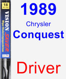 Driver Wiper Blade for 1989 Chrysler Conquest - Vision Saver