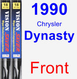Front Wiper Blade Pack for 1990 Chrysler Dynasty - Vision Saver